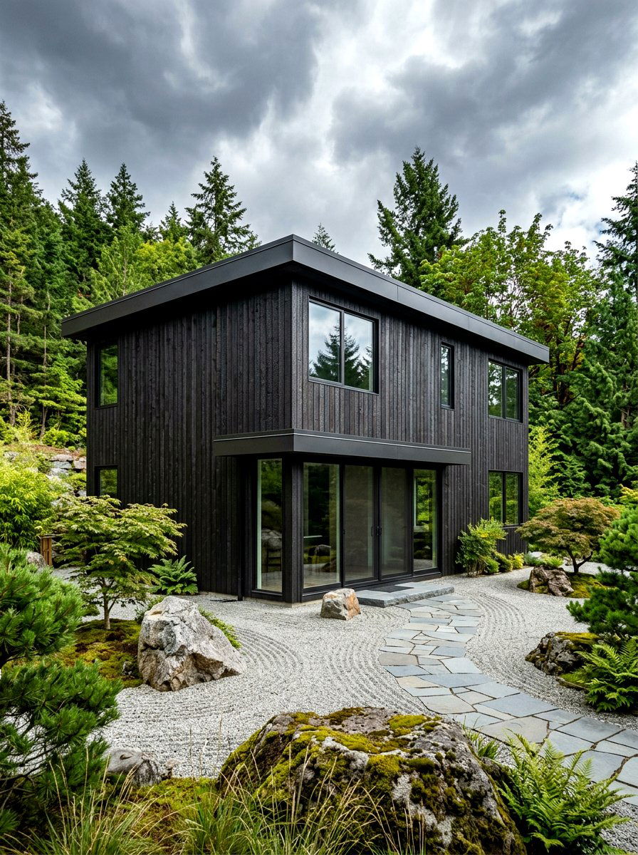 Shou Sugi Ban Charred Cedar - 30 cedar siding exterior ideas