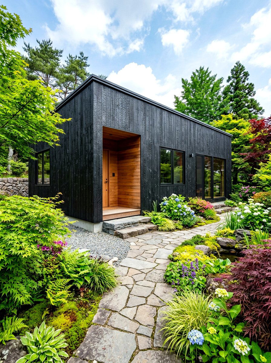 Shou Sugi Ban House - 30 black house exterior ideas