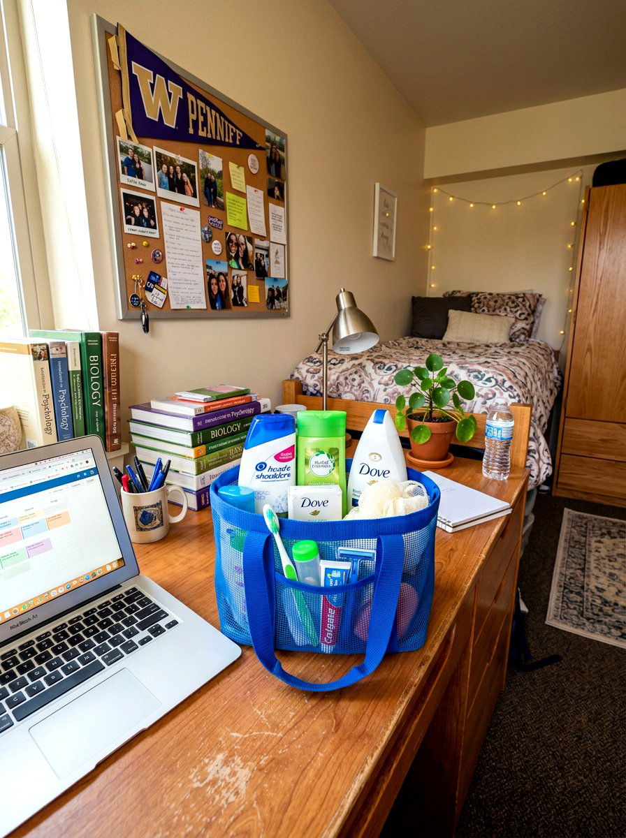 Shower Caddy Tote - 30 dorm storage ideas