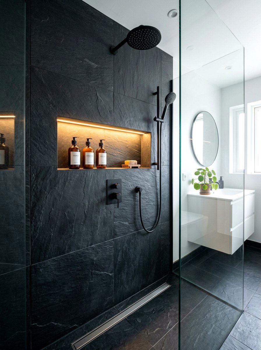 Shower niche lighting led - 30 circadian bathroom lighting ideas
