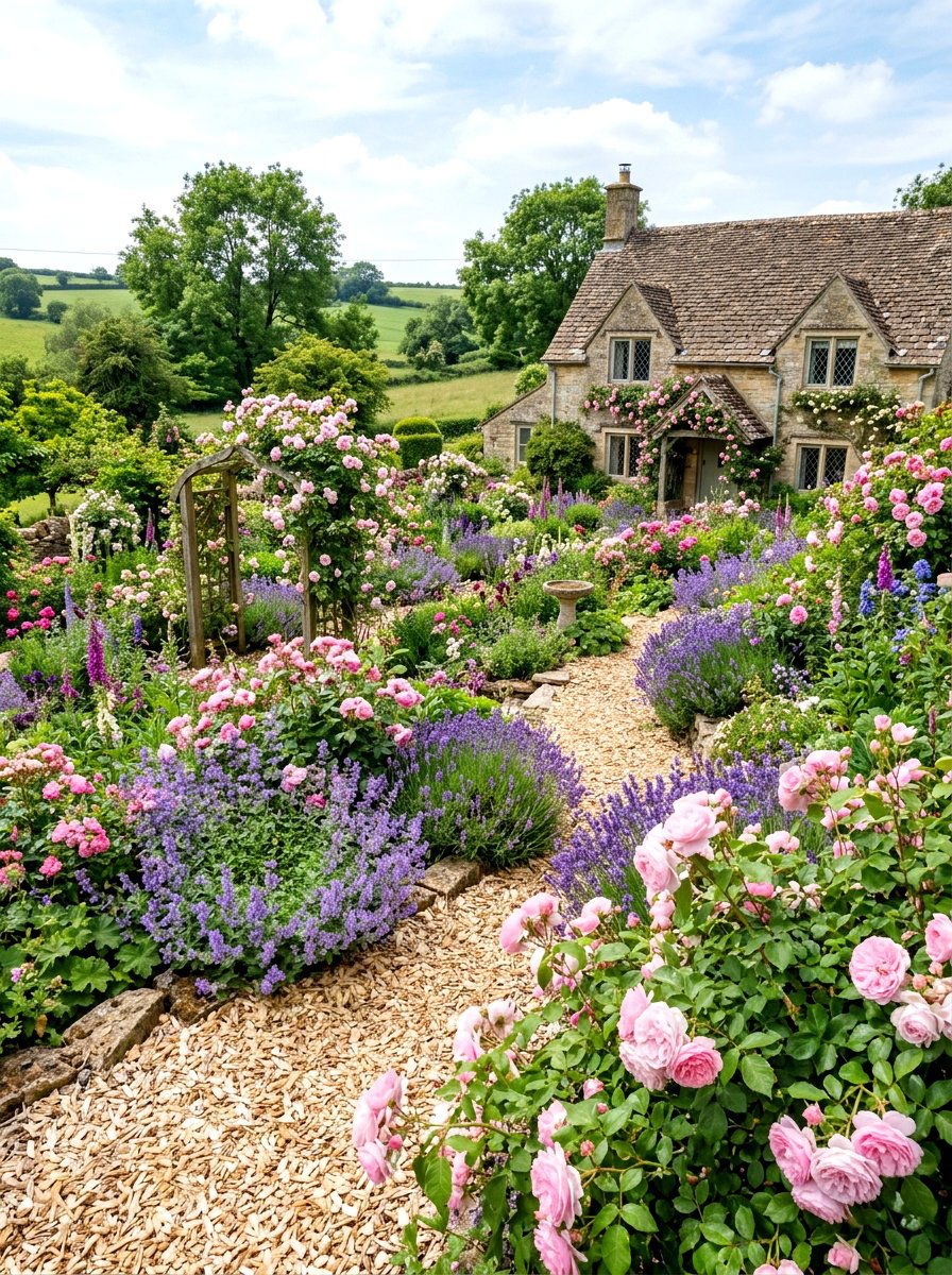 Shredded Cedar Mulch - 30 flower bed mulch ideas