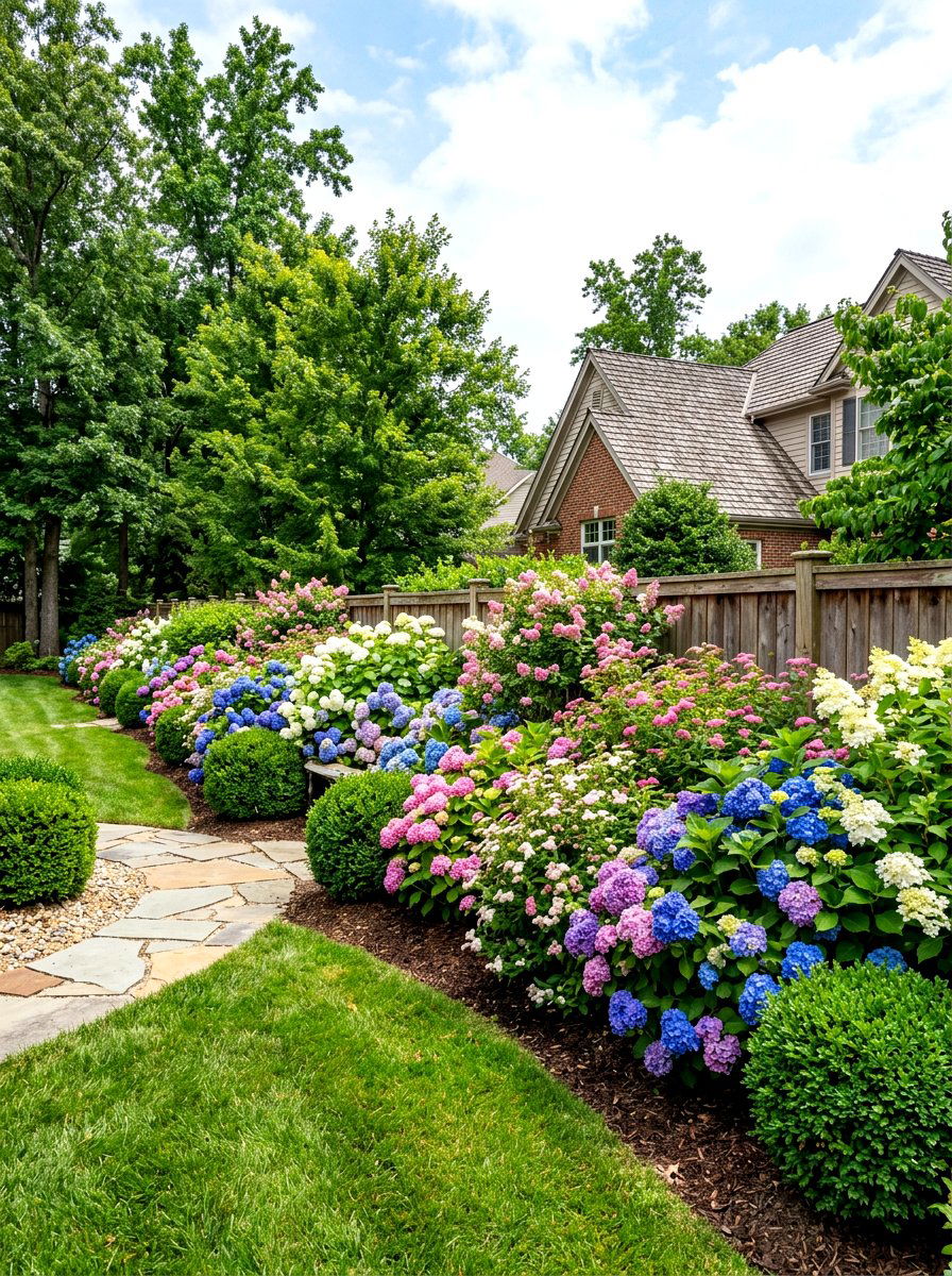 Shrub Border - 30 low maintenance landscaping ideas