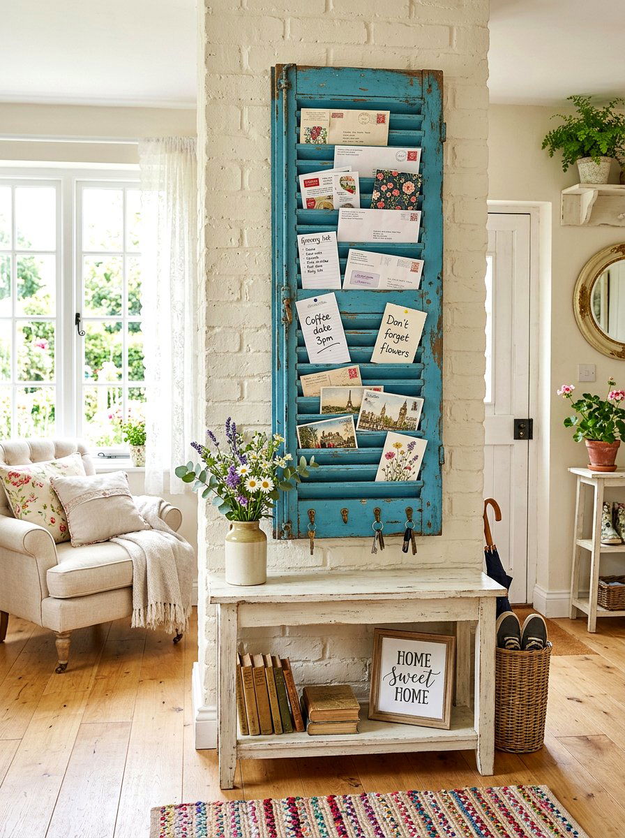 Shutter Door Organizer - 30 command center ideas