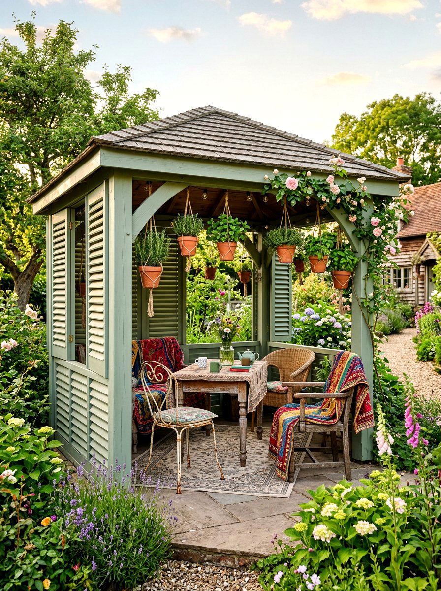 Shutter Wall System - 30 gazebo privacy ideas