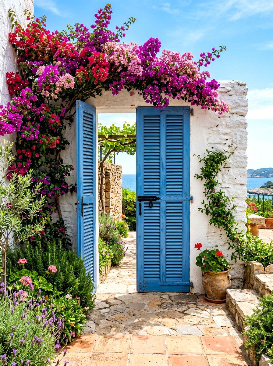 Shutter garden gate - 30 antique garden gate ideas
