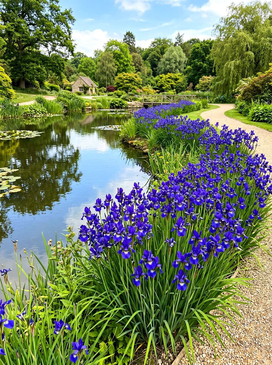 Siberian Iris Pond Edge Planting - 30 pond edge planting ideas