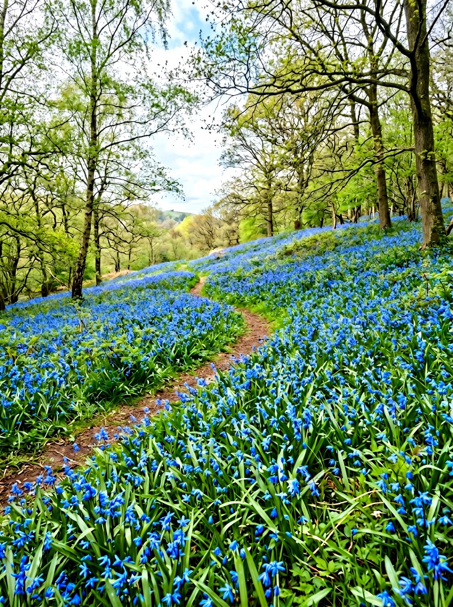 Siberian Squill Meadow - 30 early spring flower bed ideas