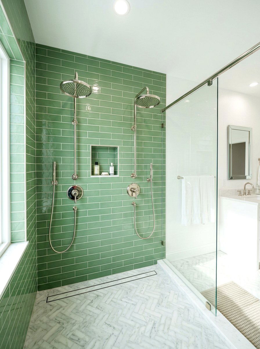 Side By Side Dual Shower Head - 30 double shower head ideas