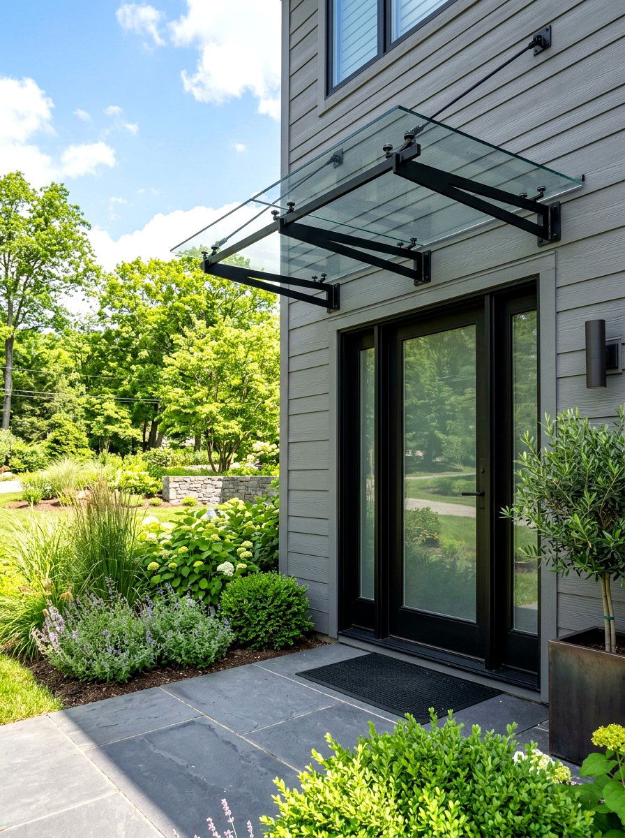 Side Door Glass Awning - 30 side entrance ideas
