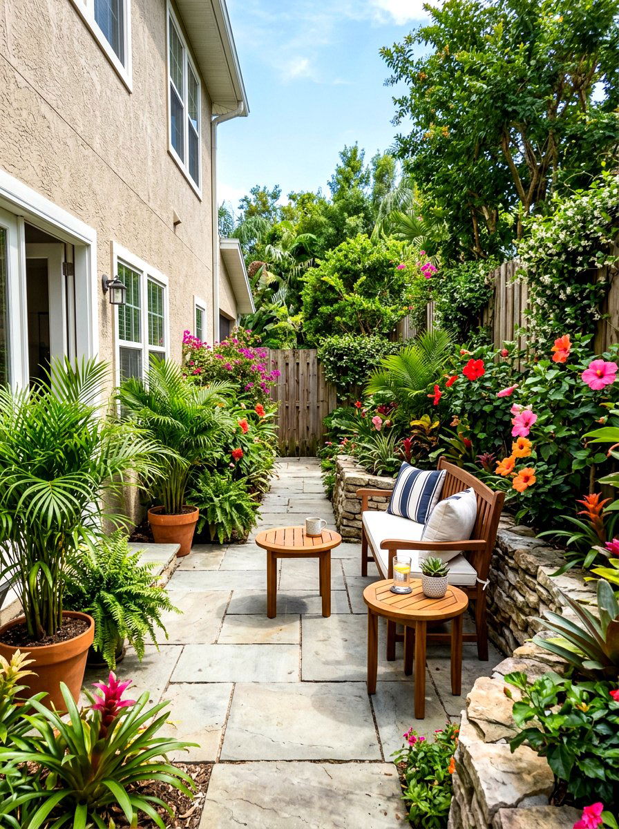 Side Patio - 30 side yard garden ideas