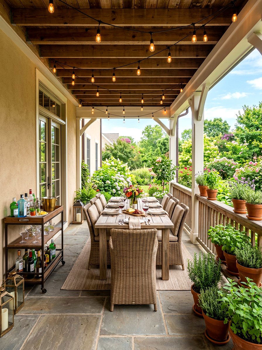 Side Porch Dining Area - 30 side porch ideas