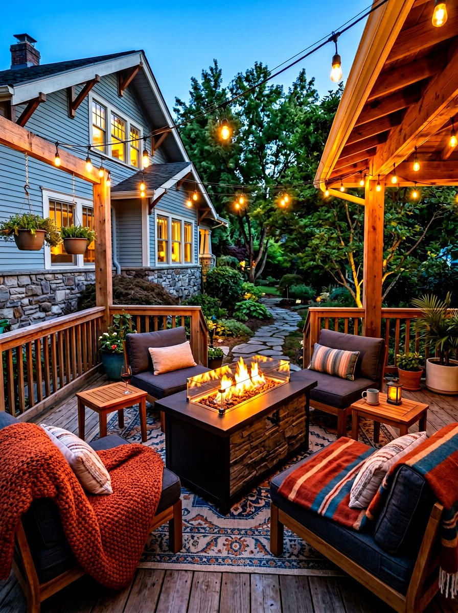 Side Porch Fire Pit - 30 side porch ideas