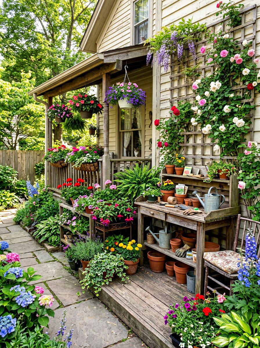 Side Porch Garden - 30 side porch ideas