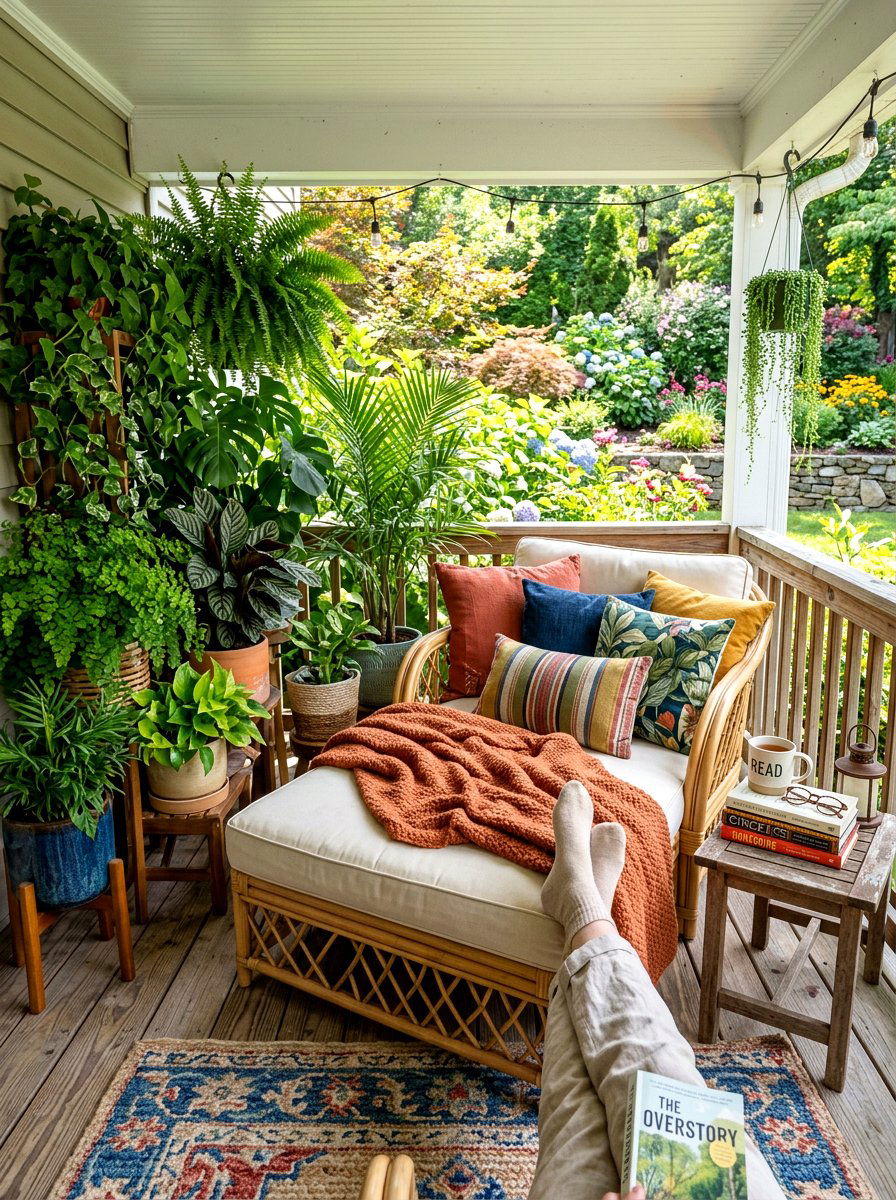 Side Porch Reading Nook - 30 side porch ideas