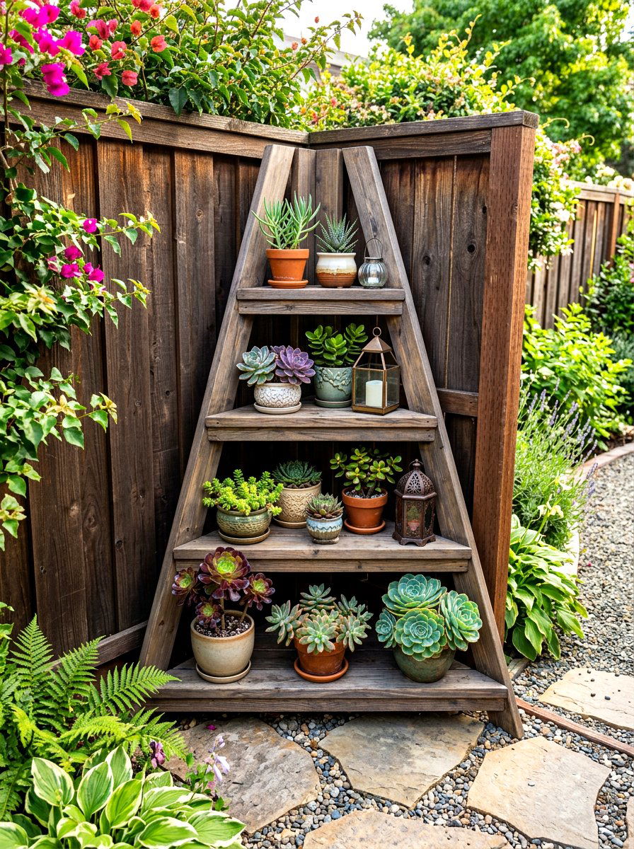 Side Yard Corner Shelving - 30 side yard storage ideas