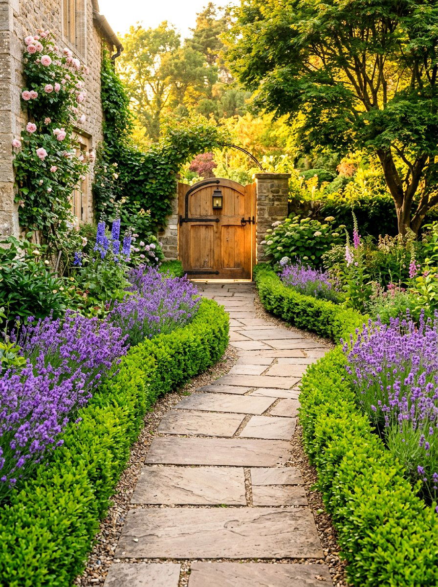 Side Yard Entry Path - 30 corner lot landscaping ideas