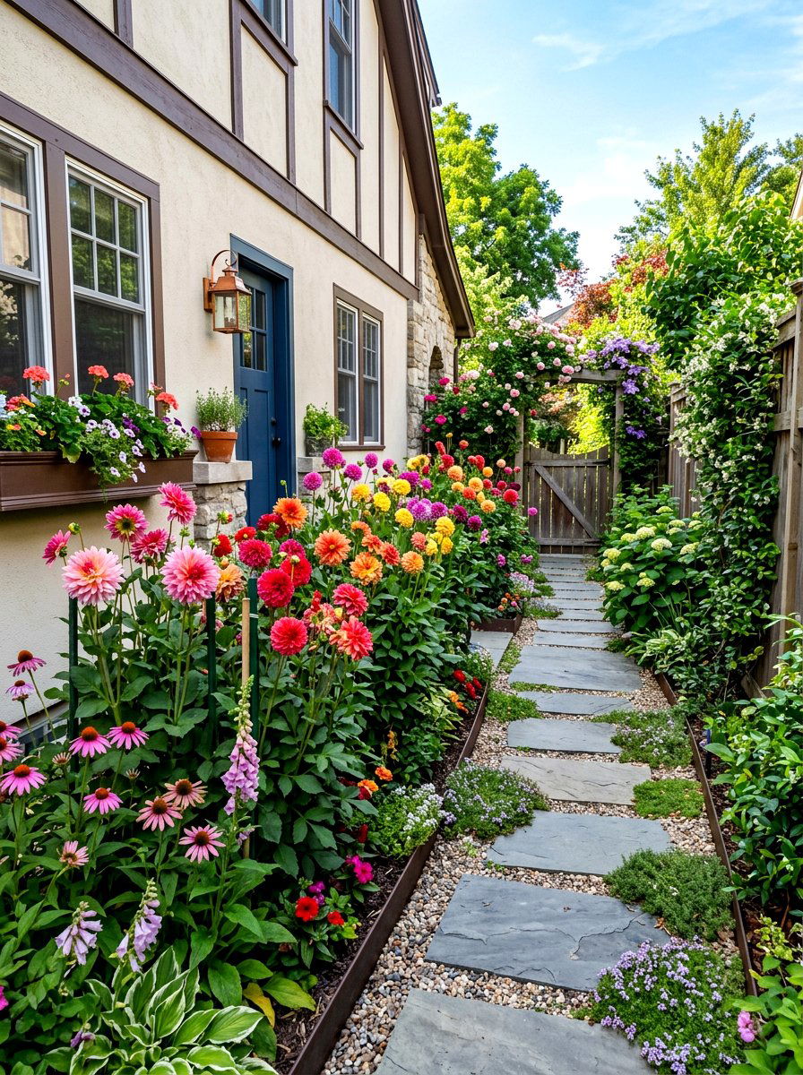 Side Yard Flower Garden - 30 cutting garden layout ideas