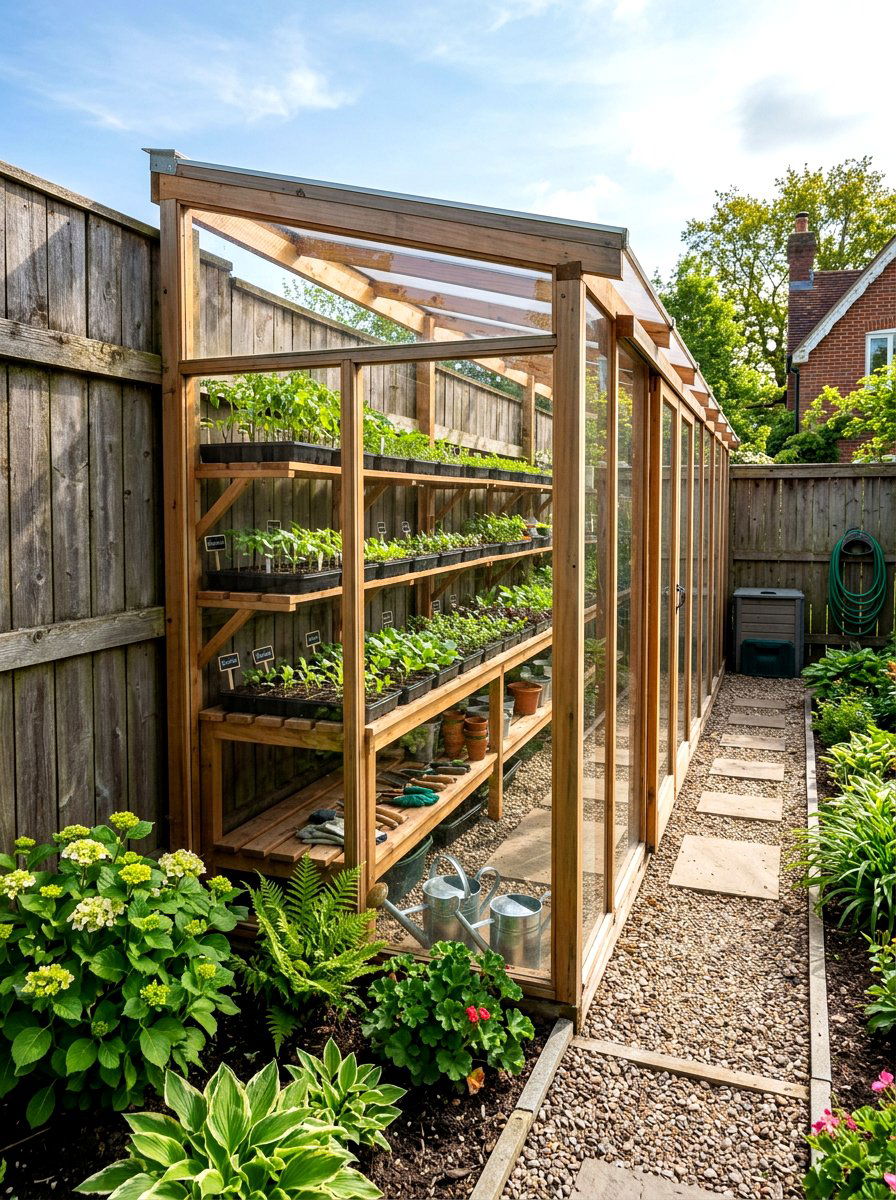 Side Yard Greenhouse - 30 attached greenhouse ideas