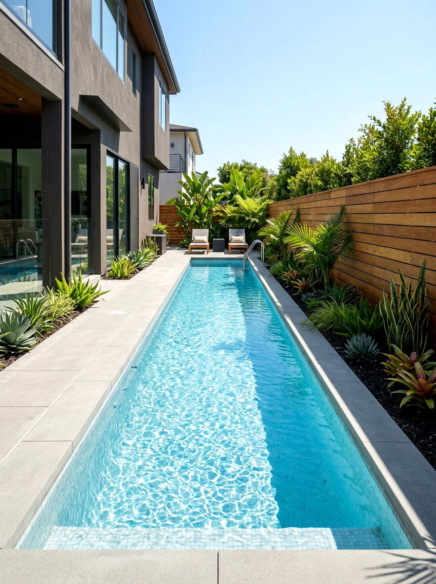 30 Narrow Pool Ideas to Create a Backyard Even in Small Yards