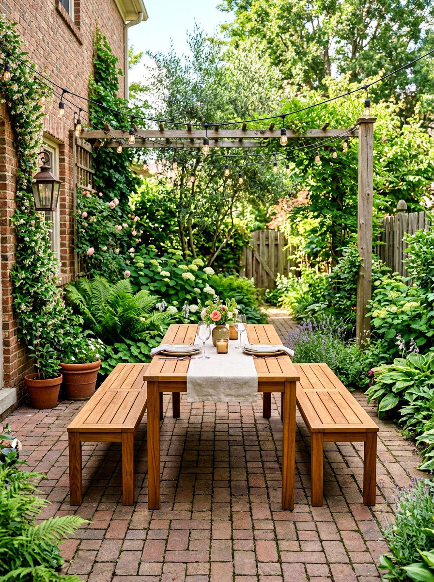 Side Yard Outdoor Dining Nook - 30 side yard seating ideas