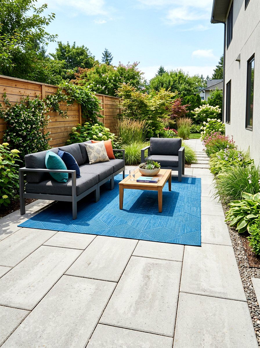 Side Yard Paver Lounge Area - 30 side yard seating ideas