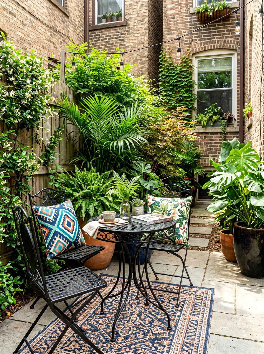 Side Yard Seating Nook - 30 shaded side yard ideas
