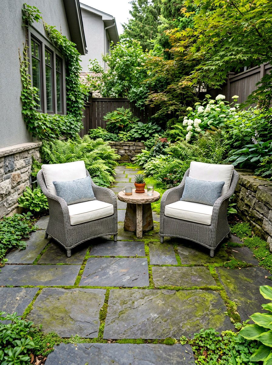 Side Yard Stone Paver Patio - 30 side yard seating ideas