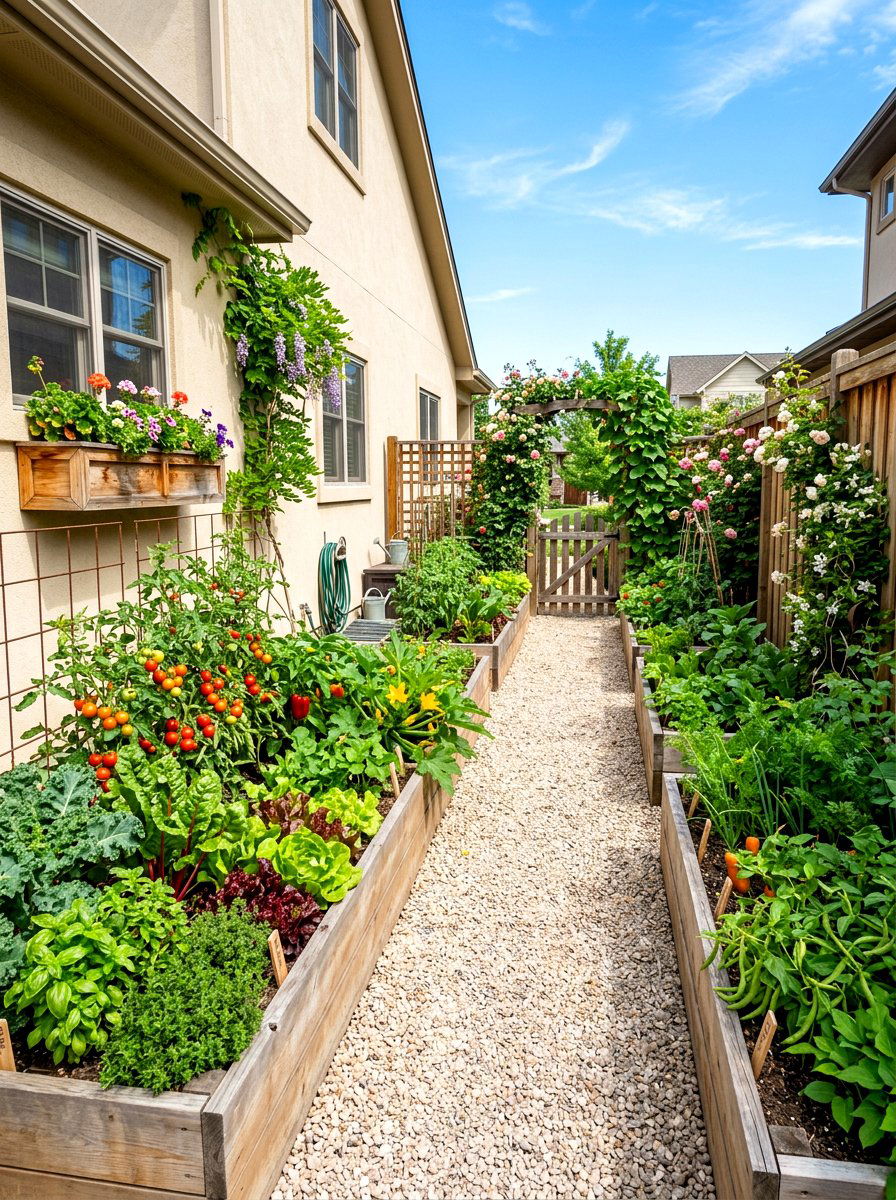 Side Yard Vegetable Garden - 30 small vegetable garden ideas