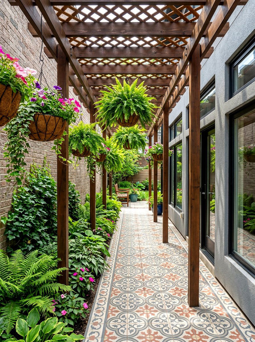 Side yard narrow pergola walkway - 30 pergola walkway ideas
