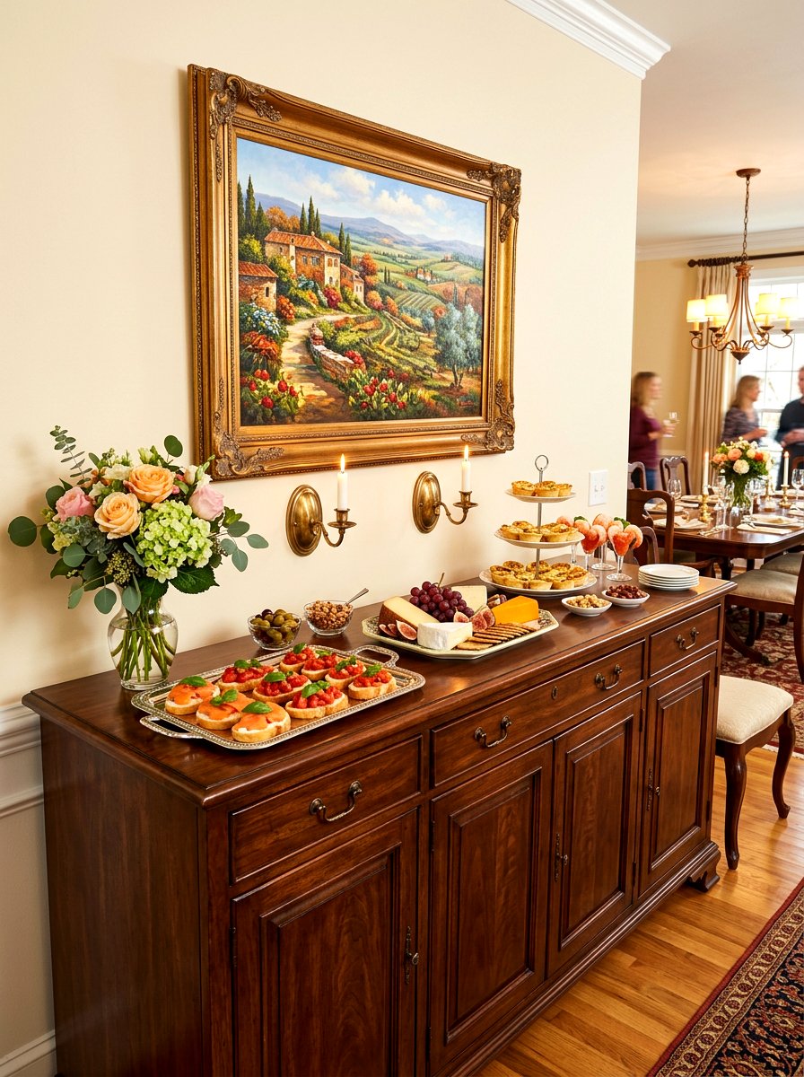 Sideboard Buffet Zone - 30 second prep space kitchen ideas