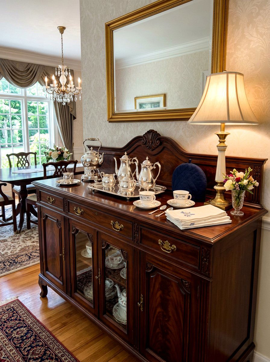 Sideboard Tea Bar - 30 tea station ideas