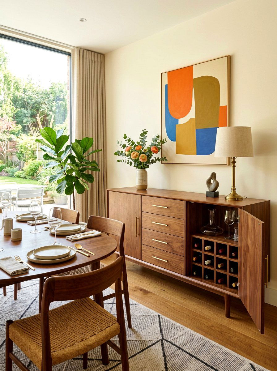 Sideboard With Internal Rack - 30 hidden shoe storage apartment ideas