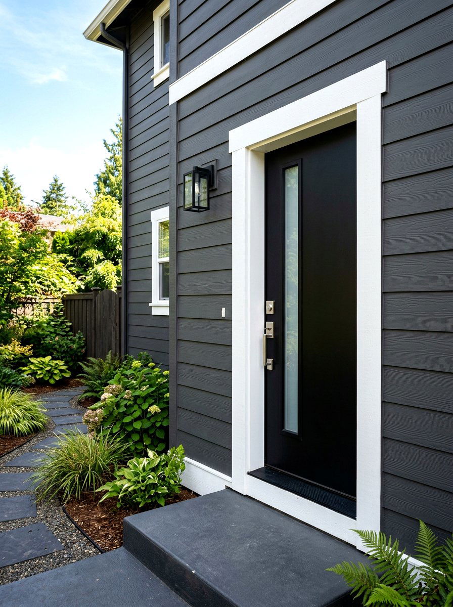 Siding And Trim Contrast - 30 side entrance ideas