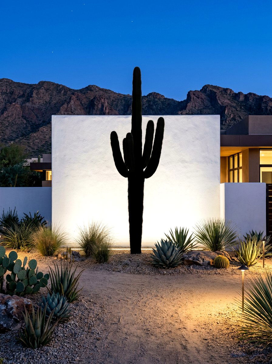 Silhouette Landscape Lighting - 30 front yard lighting ideas
