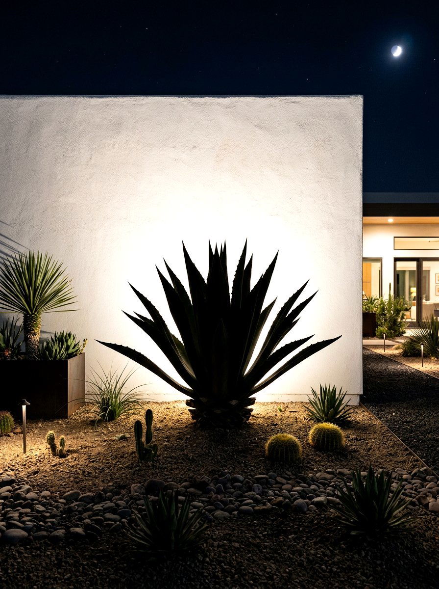 Silhouette accent lighting - 30 garden lighting ideas