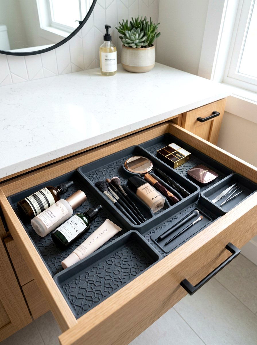Silicone Drawer Liner Inserts - 30 bathroom drawer inserts ideas