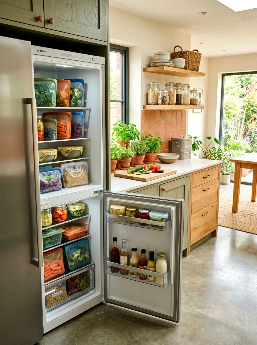 Silicone Food Bags - 30 fridge organization ideas