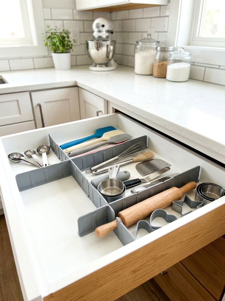 Silicone Modular Drawer Dividers - 30 kitchen drawer divider ideas