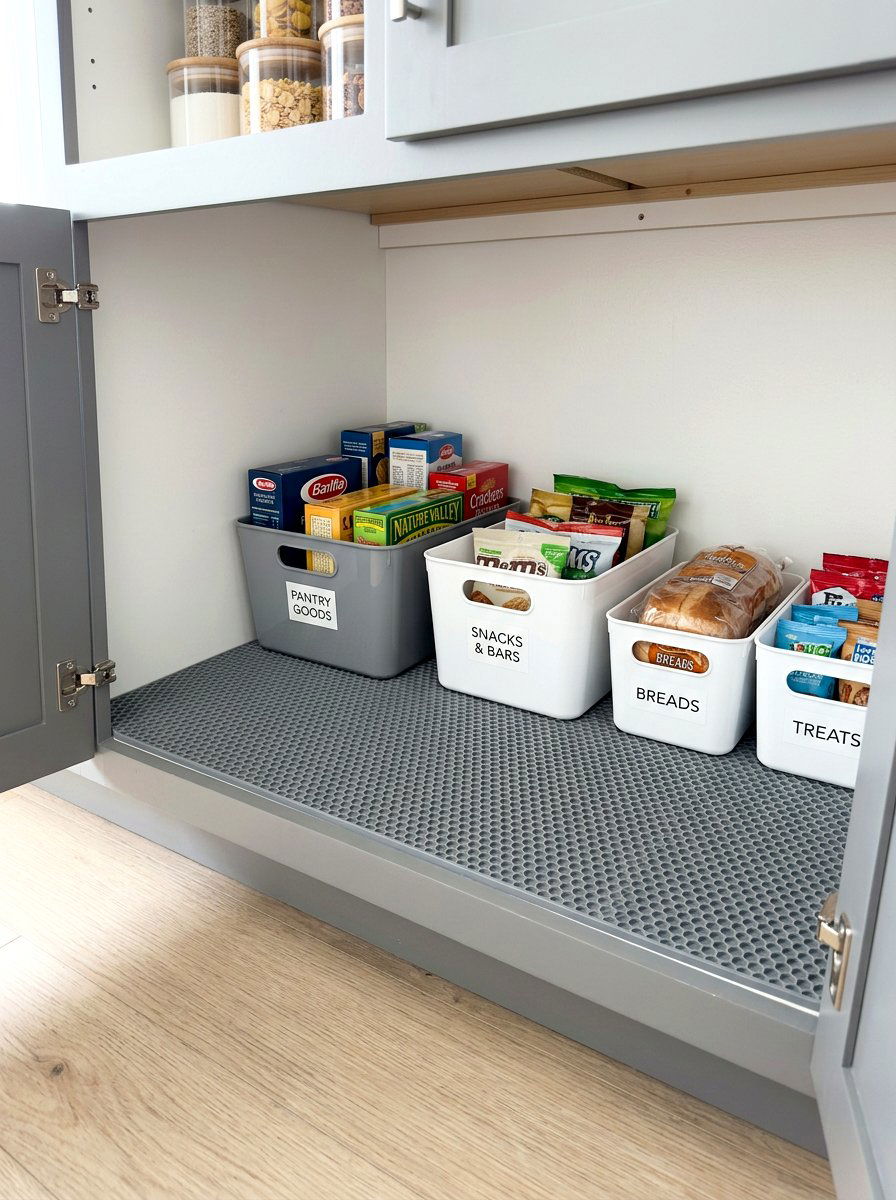 Silicone mats for non slip grip - 30 organizing under sink storage ideas