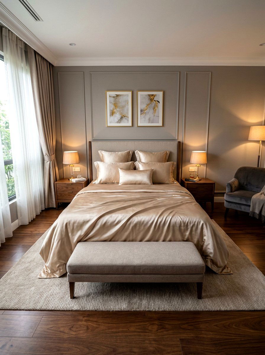 Silk Bedding Bedroom - 30 soft luxury bedroom ideas