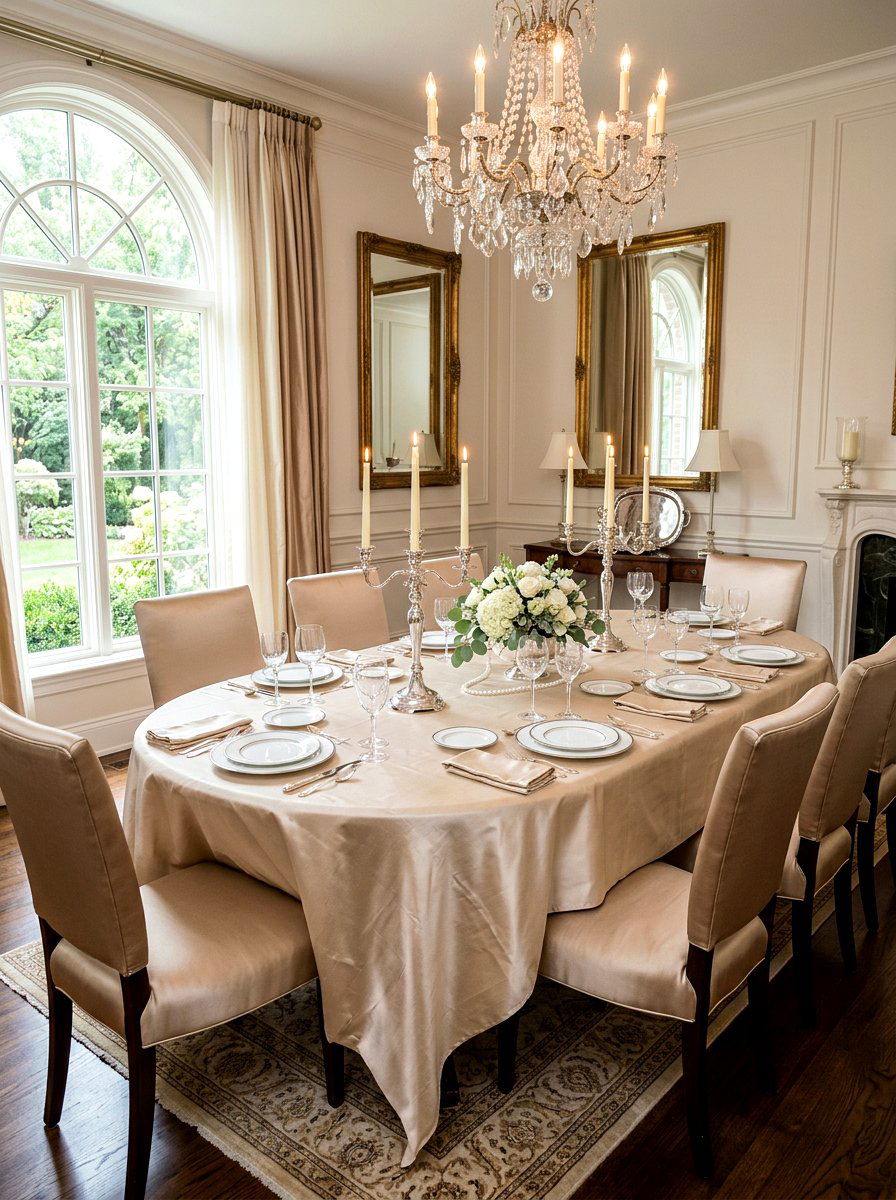 Silk Dining Room - 30 romantic dinner room ideas
