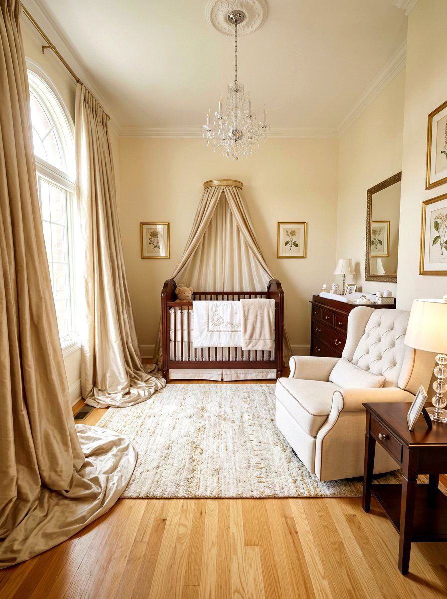 Silk Draped Nursery - 30 quiet luxury nursery ideas