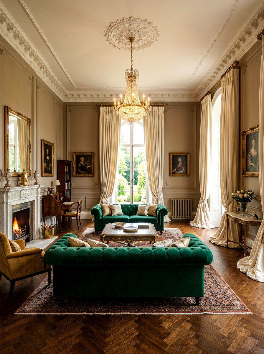 Silk Drapery Formal Living Room - 30 formal living room ideas