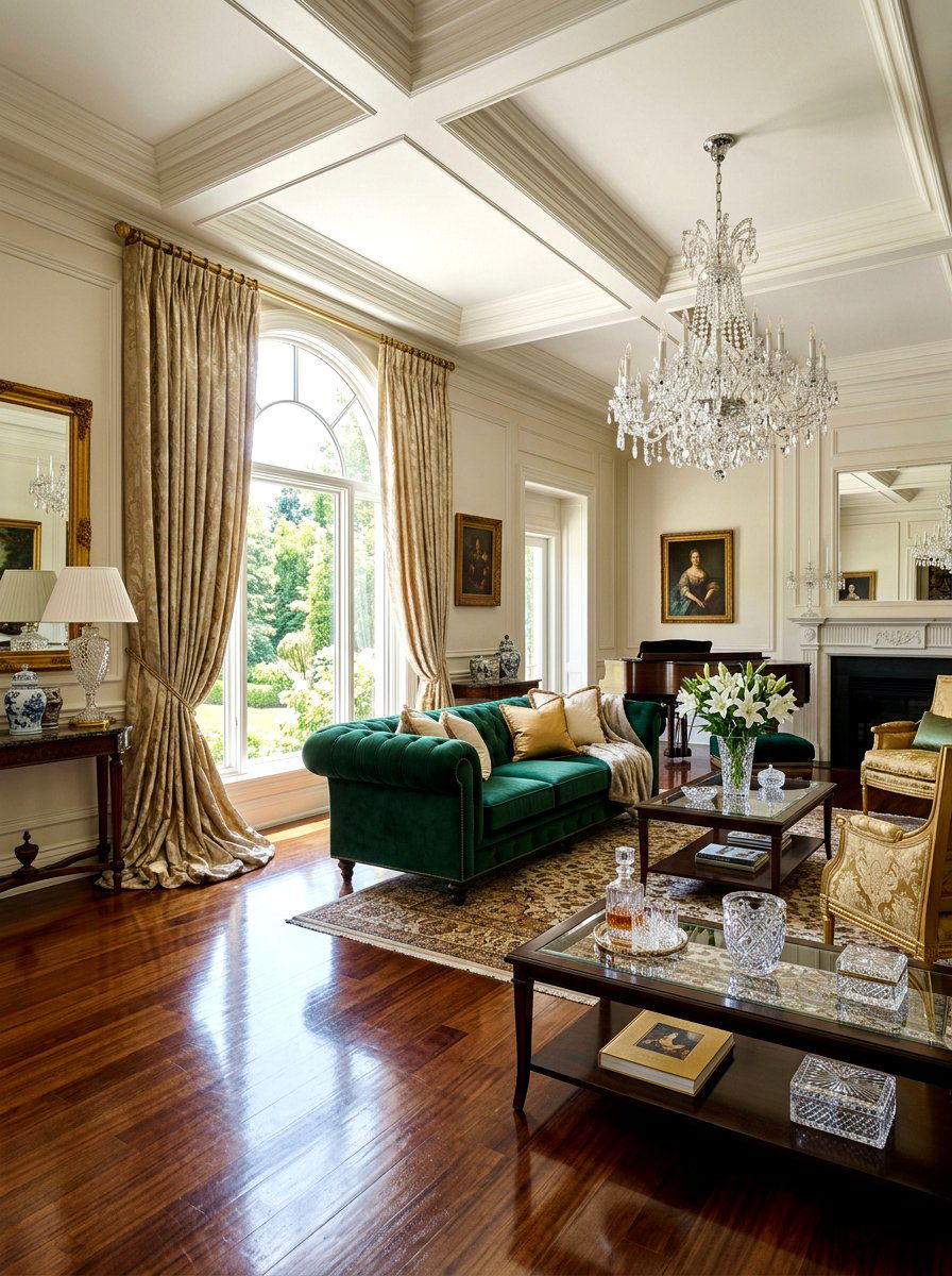 Silk Drapery - 30 layered texture living room ideas