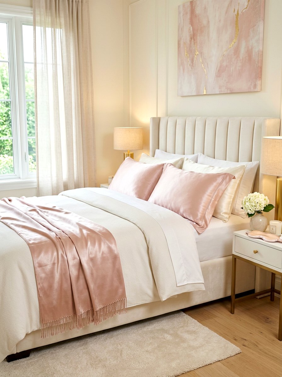 Silk Pillowcase And Throw - 30 five star suite bedroom ideas