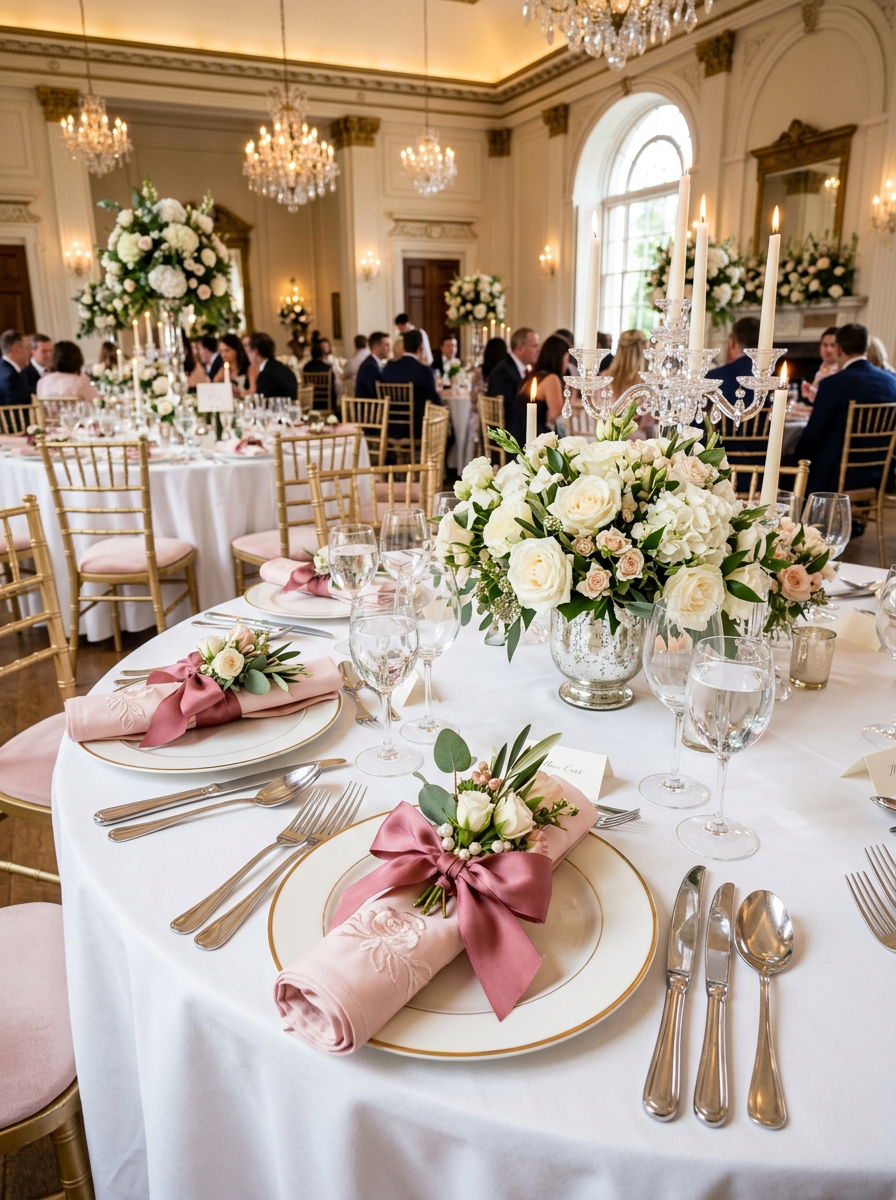 Silk Ribbon Napkin Ring - 30 napkin ring ideas