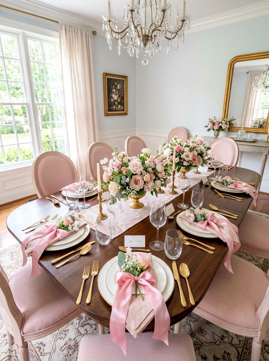 Silk Ribbon - 30 formal table setting ideas