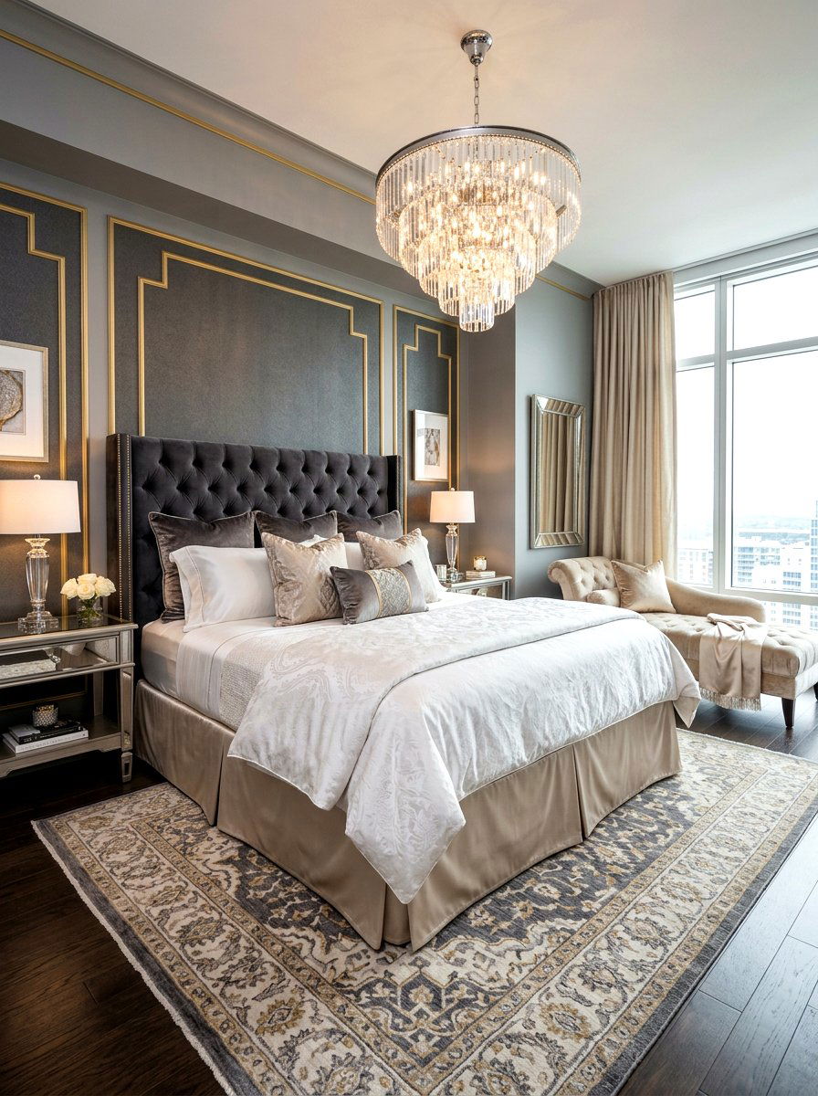 Silk Satin Tailored Bed Skirt - 30 tailored bed skirt ideas