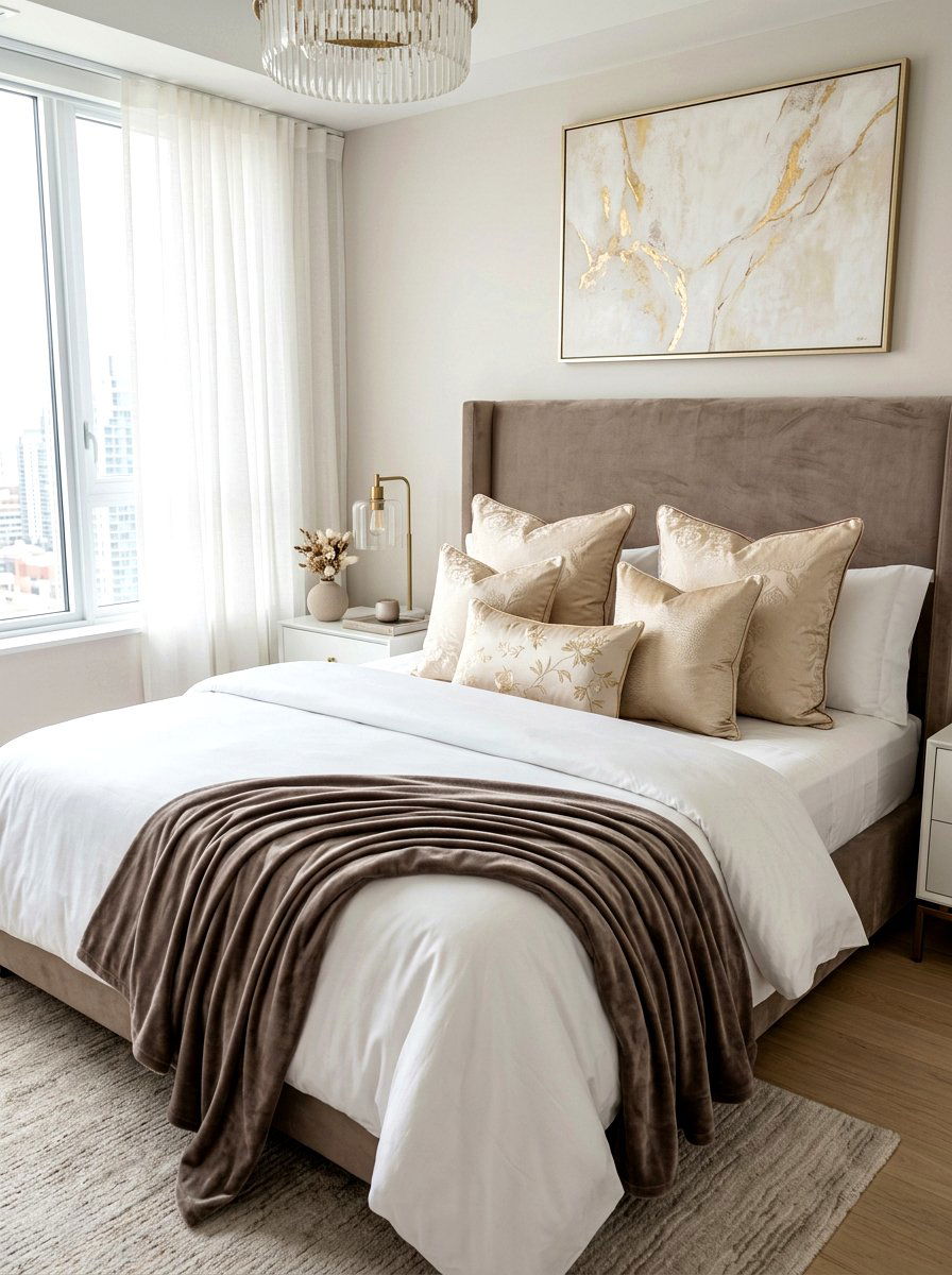 Silk Throw Pillows - 30 five star bedroom ideas