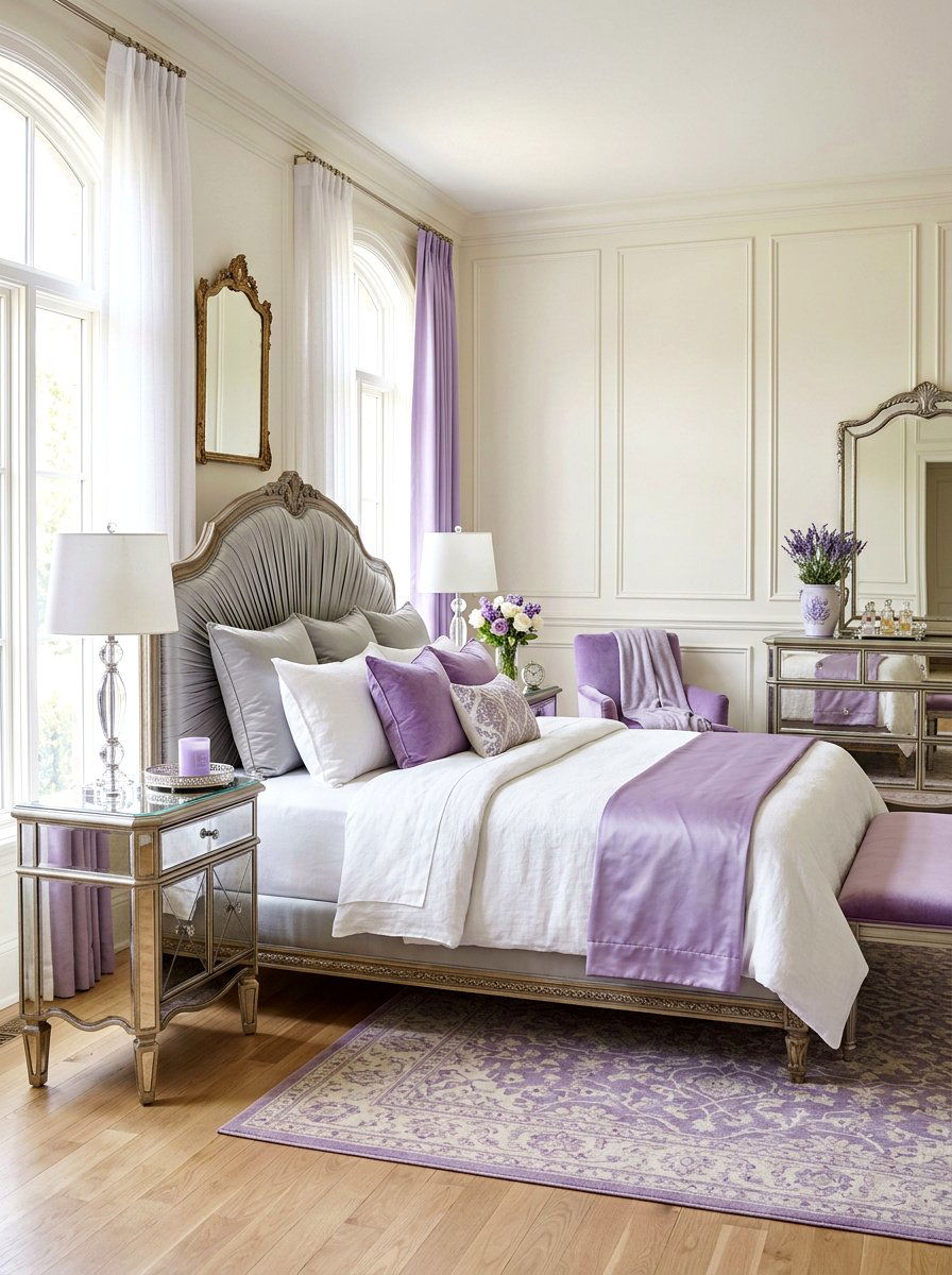 Silk Upholstered Headboard - 30 oversized headboard ideas